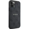 Guess 4G Kollekció Bőr Fém Logós MagSafe tok iPhone 12 Pro / iPhone 12 - Fekete tok - 2. kép