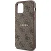 Guess 4G Collection Bőr Fém Logós MagSafe tok iPhone 12 Pro / iPhone 12 - Barna tok - 4. kép