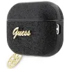 Guess GUAP2GLGSHK AirPods Pro 2 tok fekete/fekete Glitter Flake 4G Charm - 1. kép