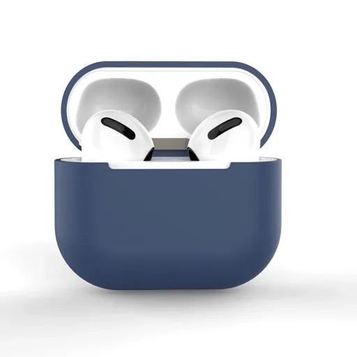 AirPods 3 szilikon puha fejhallgató tok Sötétkék (Case C)