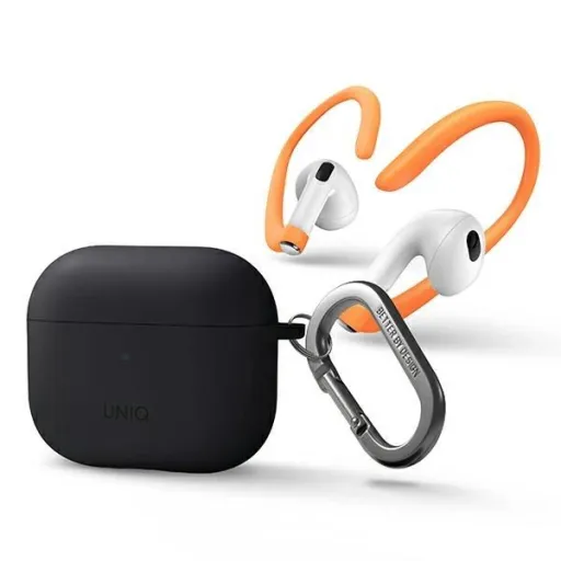 Uniq Nexo tok AirPods 3-hoz + Fülkampók Szilikon - szürke