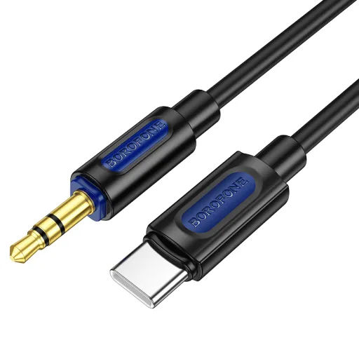Borofone BL20 kábel - jack 3,5mm to Type C - 1 méter fekete