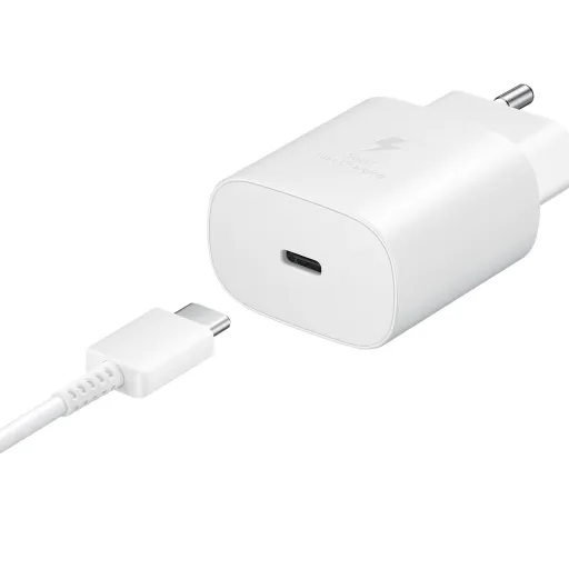 Samsung EP-TA800XWE hálózati gyorstöltő fej 25W fehér + Type-C Type-C kábel