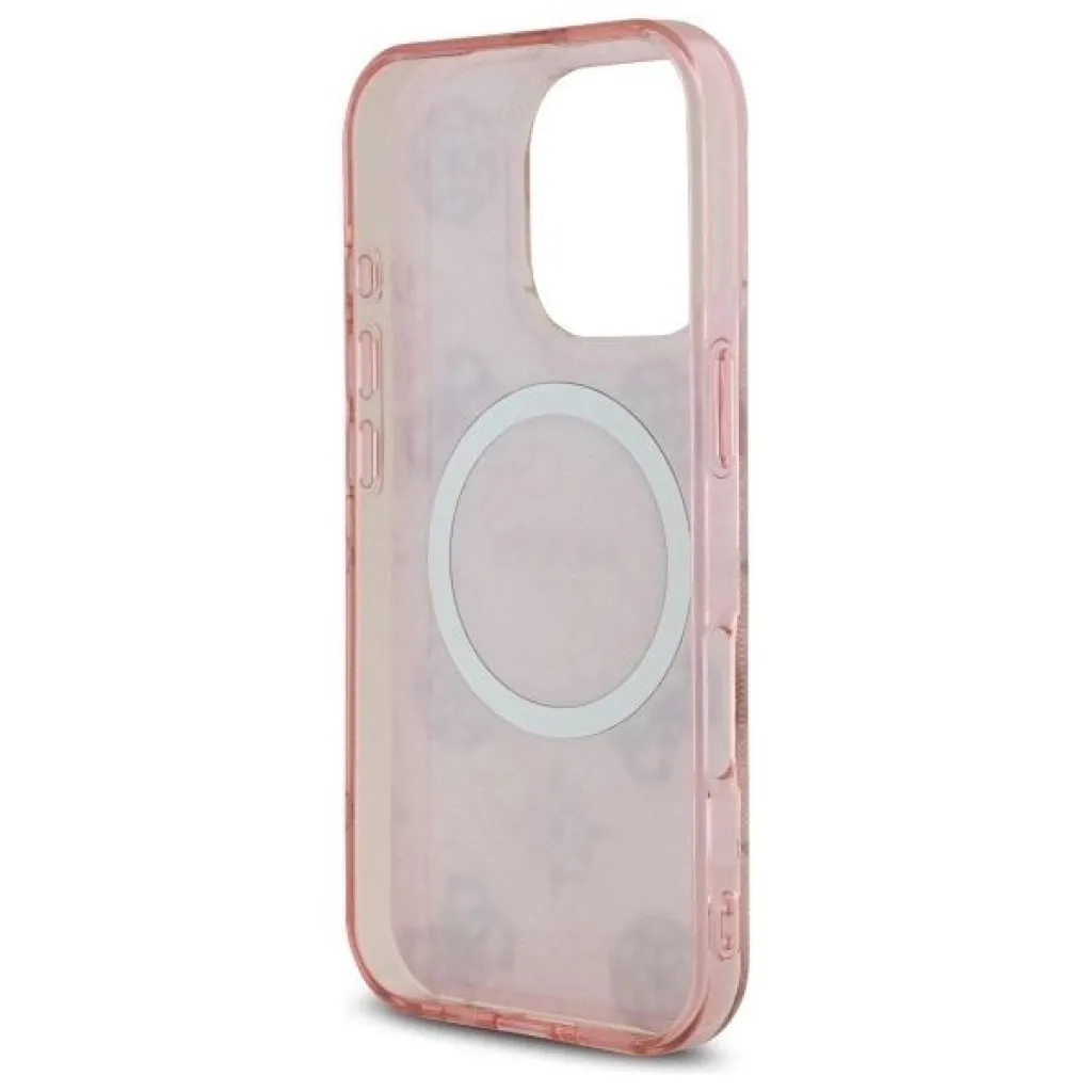  iPhone 16 Pro Max 6.9" pink/pink Guess GUHMP16XH4PYEEP hardcase IML Peony On 4G Background MagSafe tok - 7