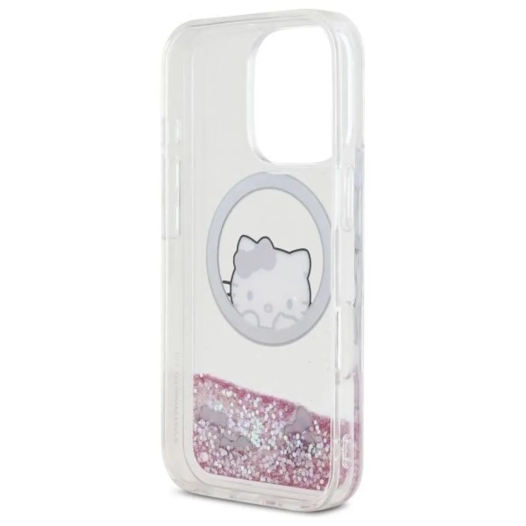 Hello Kitty HKHMP16XLSWKH iPhone 16 Pro Max 6.9" fehér/fehér kemény tok Liquid Glitter Sweet Kitty Bows MagSafe tok - 7