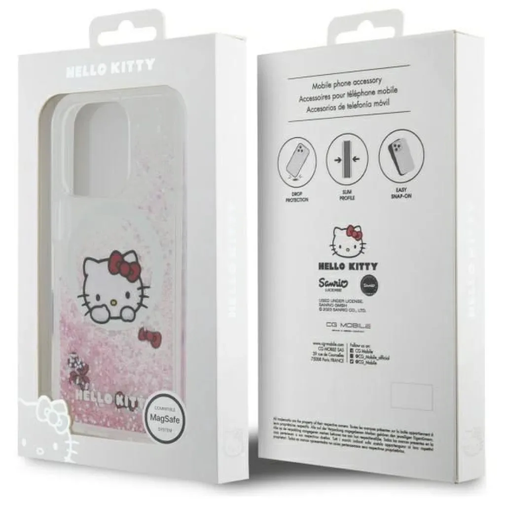 Hello Kitty HKHMP16XLSWKH iPhone 16 Pro Max 6.9" fehér/fehér kemény tok Liquid Glitter Sweet Kitty Bows MagSafe tok - 8