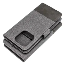 GOMMA fliptok iPhone 16 szürke tok