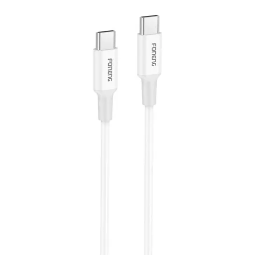 Cable USB-C to USB-C Foneng X106 60W, 1,2m (fehér)