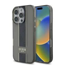 Guess IML Middle 4G Stripe tok iPhone 16 Pro fekete