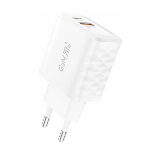 Foneng EU56 1xUSB-A, 1xUSB-C, 20W töltő (Fehér)