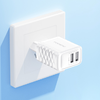 Foneng EU53 2xUSB-A 2,4A Fehér hálózati USB töltő adapter + USB-A - Lightning kábel - 0. kép