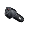 FORCELL F-ENERGY Carbon CC50-1A1C autós töltő Type C + USB A PD QC3.0 3A 38W fekete - 3. kép