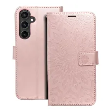 MEZZO fliptok Samsung Galaxy S23 FE mandala rose gold tok