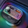 Bluetooth 5.0 FM transmitter 2x USB + 1xPD USB-C fekete - 3. kép