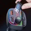 Bluetooth 5.0 FM transmitter 2x USB + 1xPD USB-C fekete - 4. kép