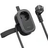 HOCO multifunkcionális elosztó 1 aljzat + 2 x USB A + Type C EU szabványok 4000W 3,1A NS6 1,1 m fekete - 1. kép