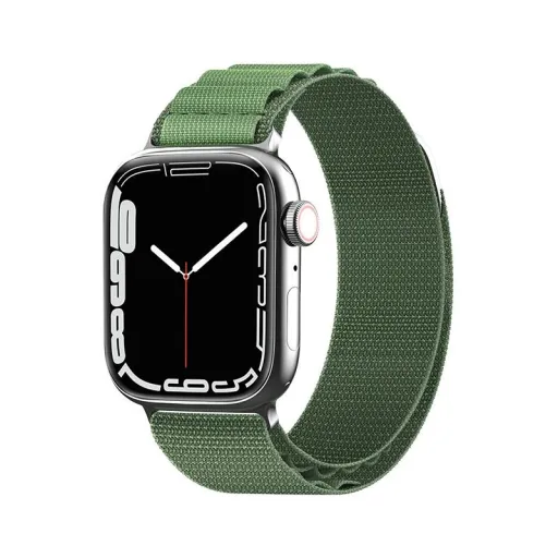 Szíj Alpine acél csattal Apple Watch 42/44/45/49 mm - zöld