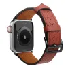 Strap Leather leather strap Apple Watch Ultra, SE, 9, 8, 7, 6, 5, 4, 3, 2, 1 (49, 45, 44, 42 mm) band bracelet red - 0. kép