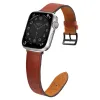 Strap Leather leather strap Apple Watch Ultra, SE, 9, 8, 7, 6, 5, 4, 3, 2, 1 (49, 45, 44, 42 mm) band bracelet red - 1. kép