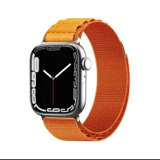 Alpesi szíj acél csattal Apple Watch 42/44/45/49 mm-hez - narancssárga