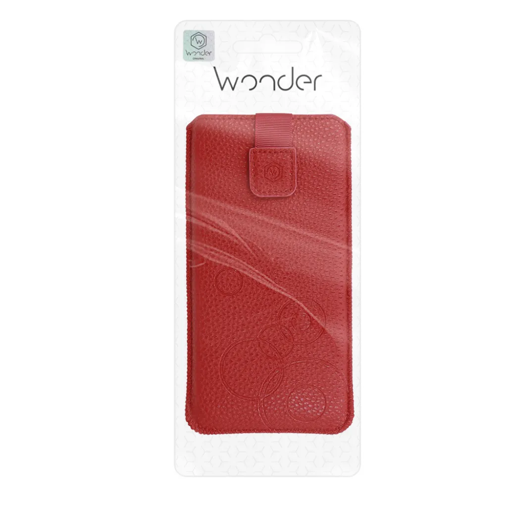 WONDER Deko Pouch tok (Méret XL) iPhone 14/14 Pro/iPhone 15/15 Pro/Samsung S23/S23 Plus/S24/S24 Plus/A15/A54 5G piros - 7
