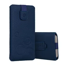 WONDER Deko Pouch Case (méret XL) Iphone 14/14 Pro/Iphone 15/15 Pro/Samsung S23/S23 Plus/S24/S24 Plus/A15/A54 5G navy tok