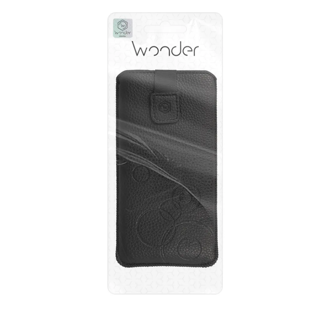 WONDER Deko Fliptok (L méret) iPhone 13 Mini/12 Mini/SE 2020/2022/7/8 fekete tok - 7