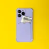 Kártya Armor tok Xiaomi Redmi 10X 4G / Xiaomi Redmi Note 9 kártyatartós szilikon armor kártyatartó tok légpárnás málna - 3. kép