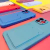 Kártya Páncéltok Pouch Borító Xiaomi Redmi 10X 4G / Xiaomi Redmi Note 9 Kártyatartó Szilikon Páncéltok Légzsák Zöld tok - 2. kép