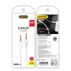 Dudao kábel AUX mini jack 3.5mm 1m 3 pólusú sztereó fehér (L12S fehér) - 1. kép