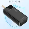 Choetech PD22.5W Kettős USB-A+Type-C Powerbank 30000mAh Fekete - 3. kép