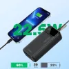 Choetech PD22.5W Kettős USB-A+Type-C Powerbank 30000mAh Fekete - 4. kép