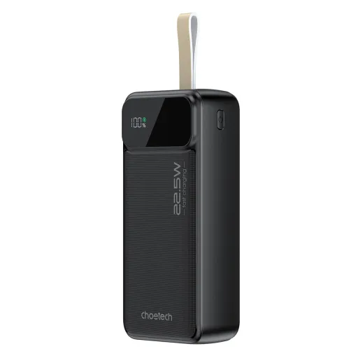 Choetech PD22.5W Kettős USB-A+Type-C Powerbank 30000mAh Fekete