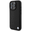 BMW Bőr Hot Stamp MagSafe iPhone 16 Pro tok - Fekete tok - 0. kép