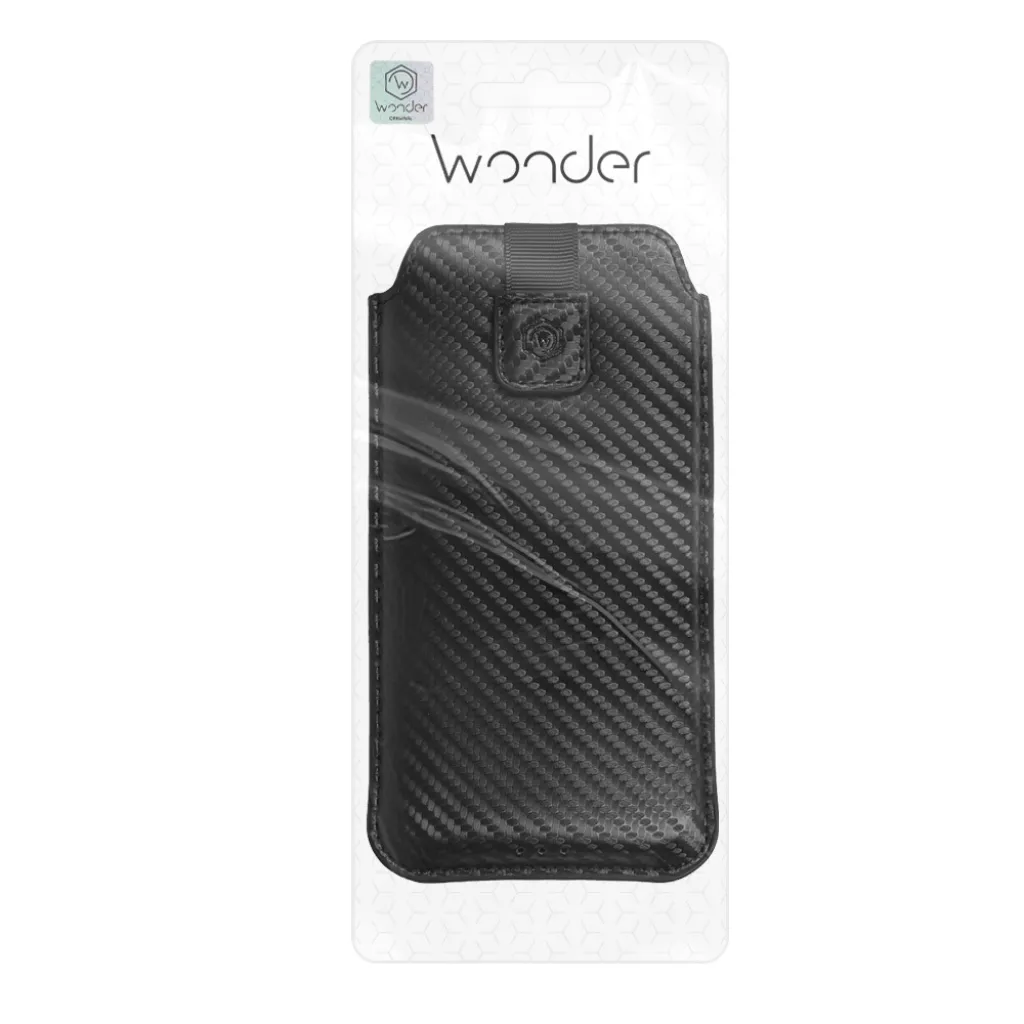 Wonder CARBON Tok (XXL Méret) Samsung S23 Ultra/S22 Ultra/M33/M23/A14 5G/Xiaomi Redmi 12C FEKETE tok - 7