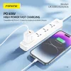 Foneng EU52 fali töltő - USB + Type-C - QC 3.0 PD 30W Type-C to Type-C kábellel fehér - 0. kép