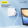 Foneng EU52 fali töltő - USB + Type-C - QC 3.0 PD 30W Type-C to Type-C kábellel fehér - 4. kép