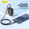Foneng Fali töltő EU62 GaN - Type C - PD 45W Type C-Type C kábellel fekete - 0. kép