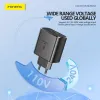 Foneng Fali töltő EU62 GaN - Type C - PD 45W Type C-Type C kábellel fekete - 2. kép