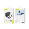 Foneng Fali töltő EU62 GaN - Type C - PD 45W Type C-Type C kábellel fekete - 3. kép