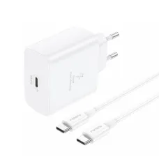 Foneng Fali töltő EU62 GaN - Type C - PD 45W Type C - Type C kábellel fehér