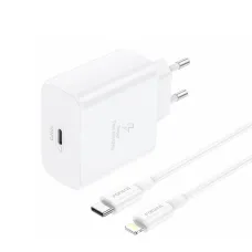 Foneng EU62 GaN hálózati töltő - Type C - PD 45W Type C - Lightning kábellel fehér