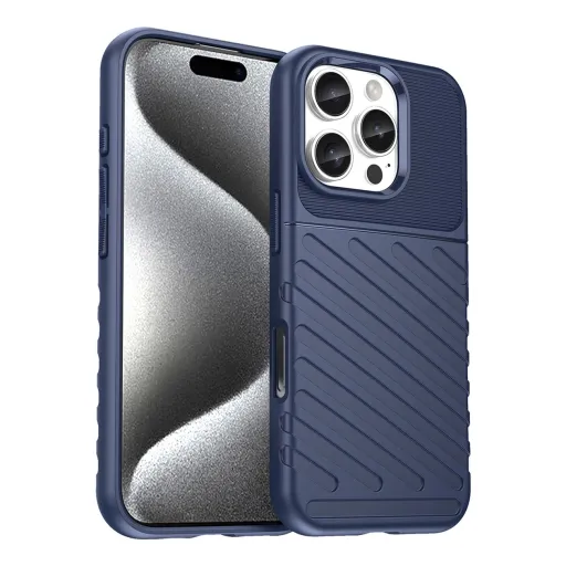 Thunder Case iPhone 16 Pro Max szilikon tok - Kék tok