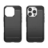 Carbon Case iPhone 16 Pro Max szilikon tok - Fekete tok - 0. kép