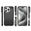 Carbon Case iPhone 16 Pro Max szilikon tok - Fekete tok - 1. kép