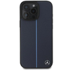 Mercedes MB Kék Vonal Bőr MagSafe tok iPhone 16 Pro Max - Tengerészkék - 1. kép