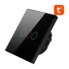 WiFi Smart Villanykapcsoló Avatto TS02-EU-B3 3 utas (fekete) - 0. kép