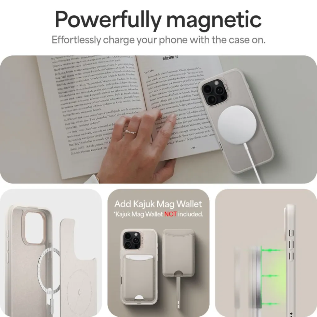  iPhone 16 Pro Max Spigen Cyrill Kajuk Mag Magsafe Krémszínű tok - 13