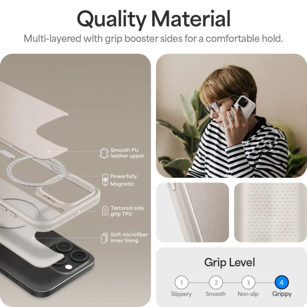  iPhone 16 Pro Max Spigen Cyrill Kajuk Mag Magsafe Krémszínű tok - 10