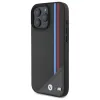 Eredeti IPHONE 16 PRO MAX BMW M Meshed Tricolor Stripes MagSafe kemény tok (BMHMP16X23PUTRA) antracit tok - 0. kép